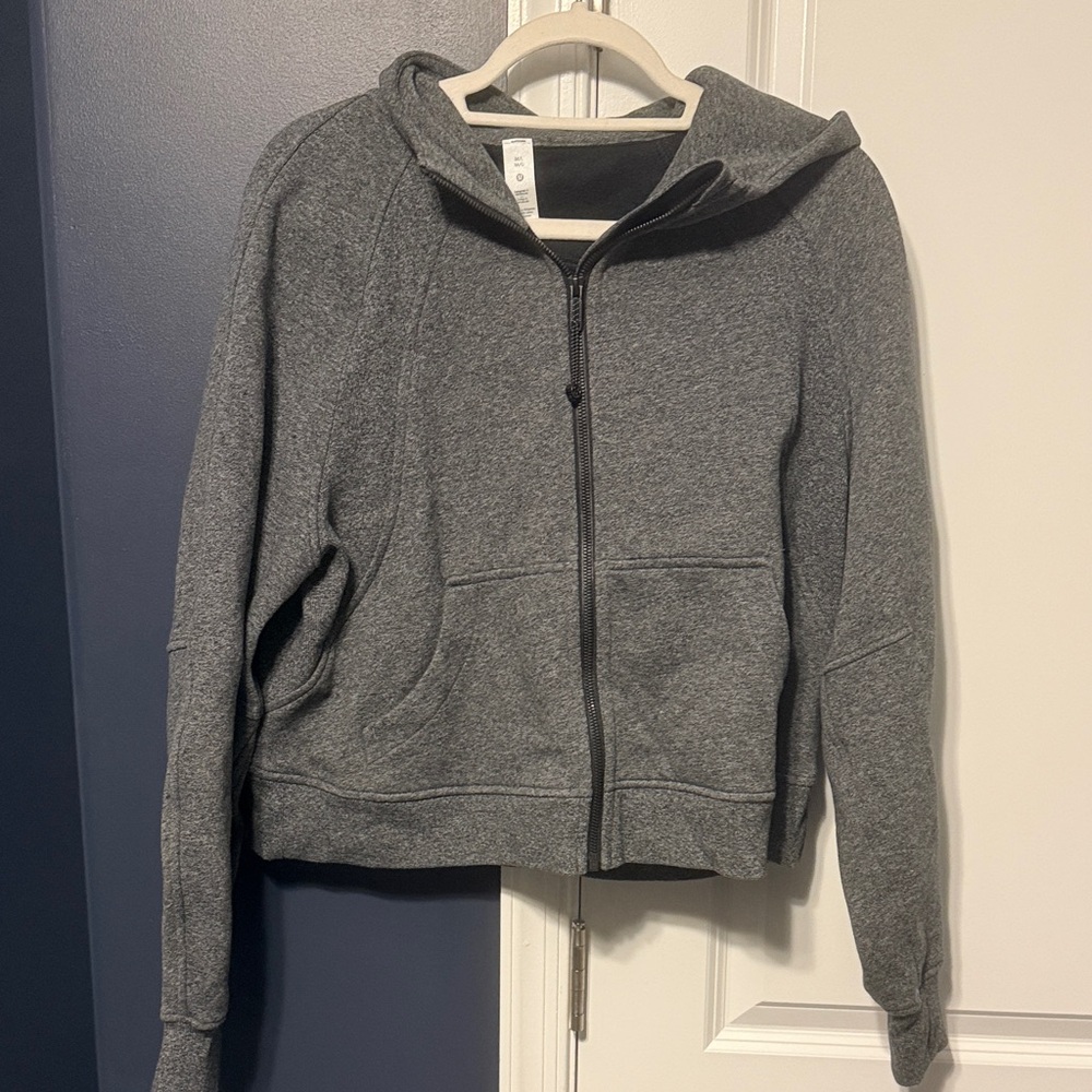 lululemon athletica Gray Full-Zip Scuba Hoodie Jacket